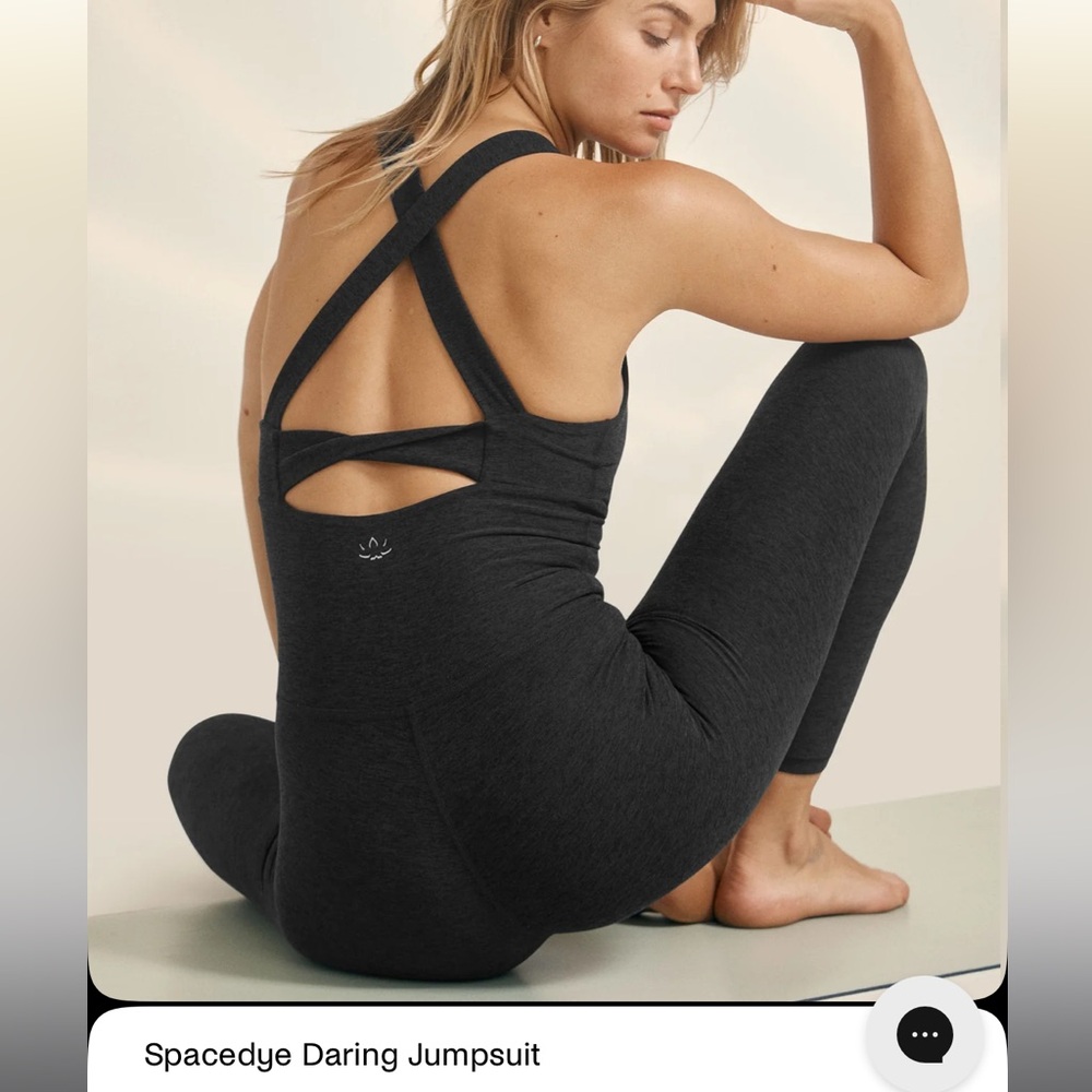 NWT BEYOND YOGA Daring Space Dye Jumpsuit DARKEST NIGHT, SIZE MEDIUM 0967